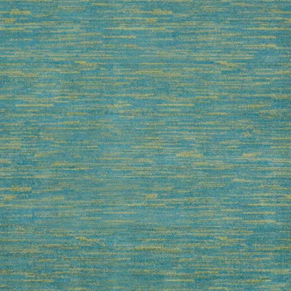 7' X 7' Blue And Green Square Striped Non Skid Indoor Outdoor Area Rug - Homeroots - Flyclothing LLC