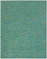 7' X 10' Blue And Green Striped Non Skid Indoor Outdoor Area Rug - Homeroots - Flyclothing LLC