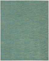 7' X 10' Blue And Green Striped Non Skid Indoor Outdoor Area Rug - Homeroots - Flyclothing LLC