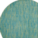 8' X 8' Blue And Green Round Striped Non Skid Indoor Outdoor Area Rug - Homeroots - Flyclothing LLC