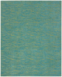 8' X 10' Blue And Green Striped Non Skid Indoor Outdoor Area Rug - Homeroots