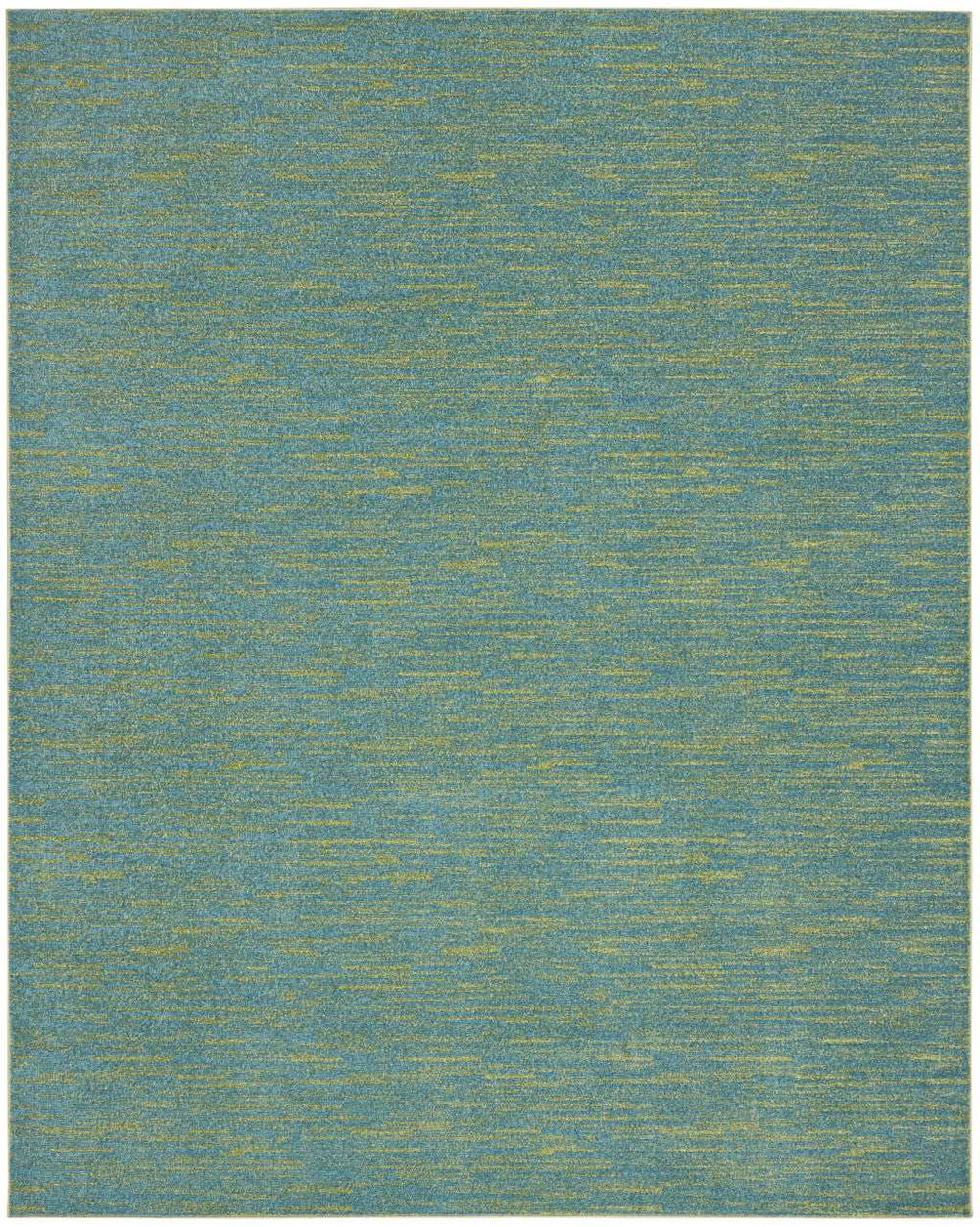 8' X 10' Blue And Green Striped Non Skid Indoor Outdoor Area Rug - Homeroots - Flyclothing LLC