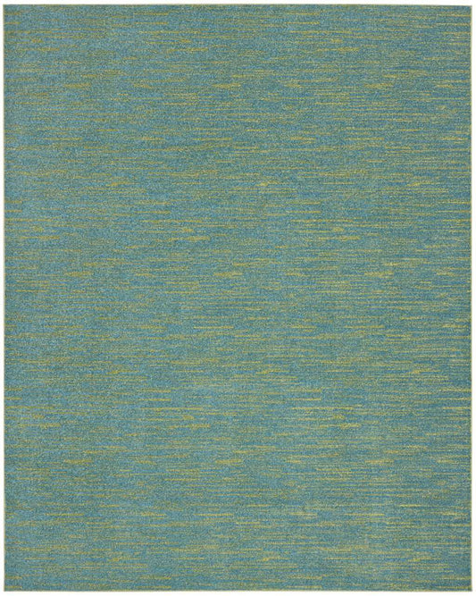 8' X 10' Blue And Green Striped Non Skid Indoor Outdoor Area Rug - Homeroots - Flyclothing LLC