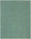 8' X 10' Blue And Green Striped Non Skid Indoor Outdoor Area Rug