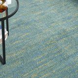 9' X 12' Blue And Green Striped Non Skid Indoor Outdoor Area Rug - Homeroots - Flyclothing LLC
