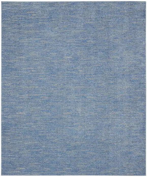 10' X 14' Blue And Grey Striped Non Skid Indoor Outdoor Area Rug - Homeroots