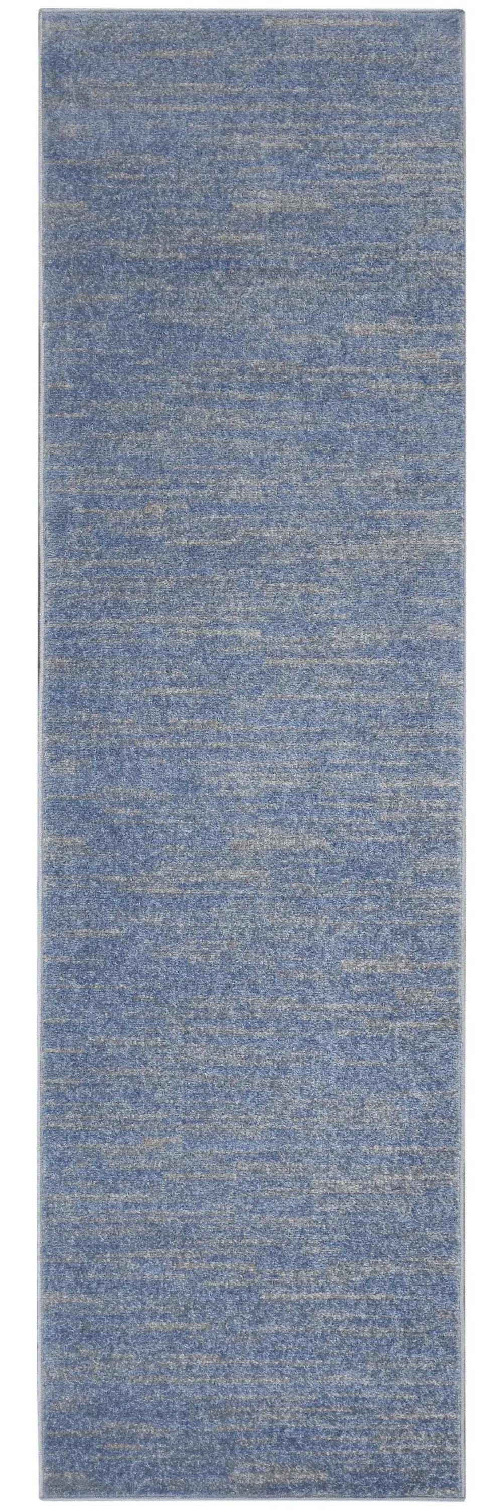 2' X 6' Blue And Grey Striped Non Skid Indoor Outdoor Runner Rug - Homeroots - Flyclothing LLC