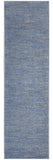2' X 6' Blue And Grey Striped Non Skid Indoor Outdoor Runner Rug - Homeroots