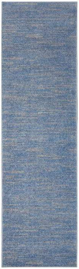 2' X 10' Blue And Grey Striped Non Skid Indoor Outdoor Runner Rug - Homeroots - Flyclothing LLC