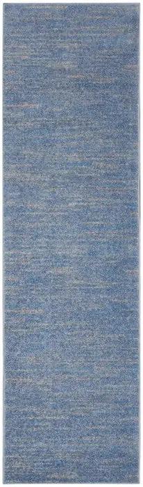2' X 10' Blue And Grey Striped Non Skid Indoor Outdoor Runner Rug - Homeroots