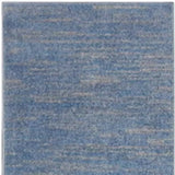 2' X 10' Blue And Grey Striped Non Skid Indoor Outdoor Runner Rug - Homeroots - Flyclothing LLC