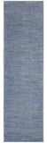 2' X 10' Blue And Grey Striped Non Skid Indoor Outdoor Runner Rug