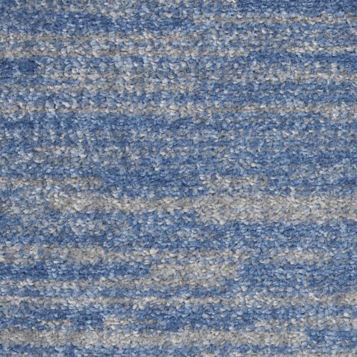 2' X 10' Blue And Grey Striped Non Skid Indoor Outdoor Runner Rug - Homeroots - Flyclothing LLC