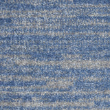 2' X 10' Blue And Grey Striped Non Skid Indoor Outdoor Runner Rug - Homeroots - Flyclothing LLC