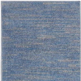 2' X 8' Blue And Grey Striped Non Skid Indoor Outdoor Runner Rug - Homeroots