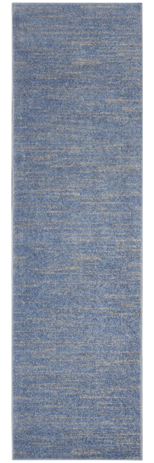 2' X 8' Blue And Grey Striped Non Skid Indoor Outdoor Runner Rug - Homeroots - Flyclothing LLC