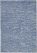4' X 6' Blue And Grey Striped Non Skid Indoor Outdoor Area Rug - Homeroots - Flyclothing LLC
