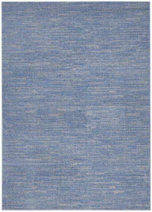 4' X 6' Blue And Grey Striped Non Skid Indoor Outdoor Area Rug - Homeroots - Flyclothing LLC