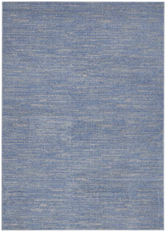 4' X 6' Blue And Grey Striped Non Skid Indoor Outdoor Area Rug - Homeroots - Flyclothing LLC