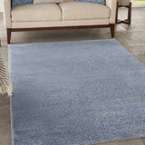 5' X 7' Blue And Grey Striped Non Skid Indoor Outdoor Area Rug - Homeroots - Flyclothing LLC