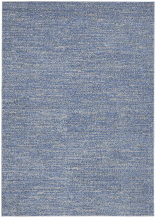 5' X 7' Blue And Grey Striped Non Skid Indoor Outdoor Area Rug - Homeroots - Flyclothing LLC