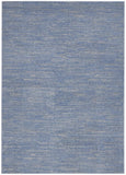 5' X 7' Blue And Grey Striped Non Skid Indoor Outdoor Area Rug - Homeroots