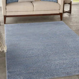 6' X 9' Blue And Grey Striped Non Skid Indoor Outdoor Area Rug - Homeroots - Flyclothing LLC