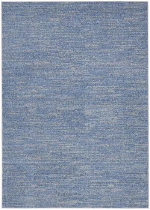 6' X 9' Blue And Grey Striped Non Skid Indoor Outdoor Area Rug - Homeroots