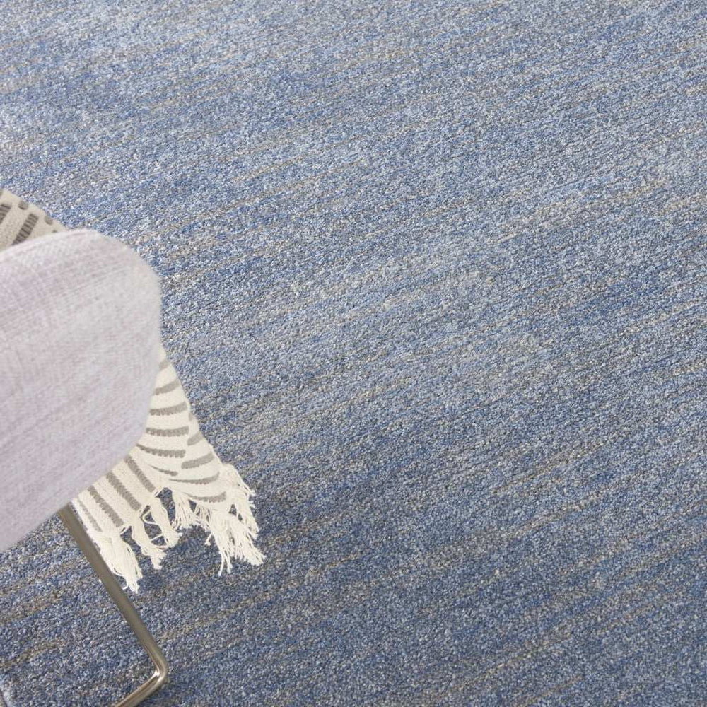 6' X 9' Blue And Grey Striped Non Skid Indoor Outdoor Area Rug - Homeroots - Flyclothing LLC