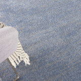 6' X 9' Blue And Grey Striped Non Skid Indoor Outdoor Area Rug - Homeroots - Flyclothing LLC