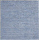 7' X 7' Blue And Grey Square Striped Non Skid Indoor Outdoor Area Rug - Homeroots - Flyclothing LLC