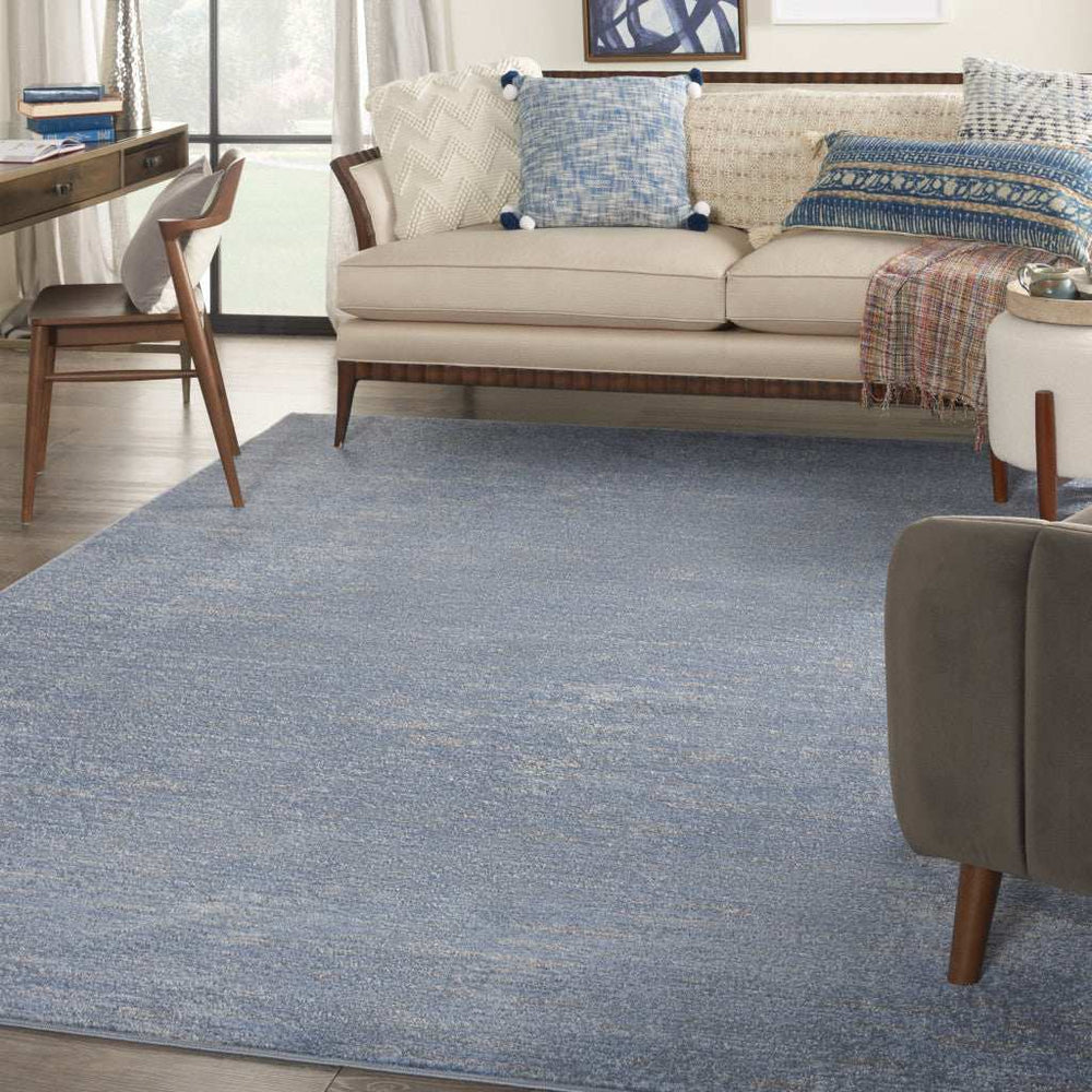 7' X 10' Blue And Grey Striped Non Skid Indoor Outdoor Area Rug - Homeroots - Flyclothing LLC