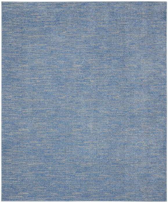 8' X 10' Blue And Grey Striped Non Skid Indoor Outdoor Area Rug - Homeroots - Flyclothing LLC