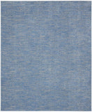 8' X 10' Blue And Grey Striped Non Skid Indoor Outdoor Area Rug - Homeroots