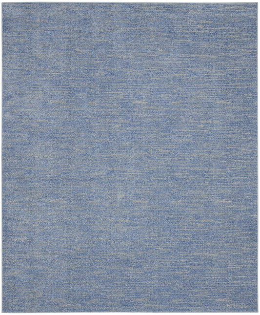 8' X 10' Blue And Grey Striped Non Skid Indoor Outdoor Area Rug - Homeroots - Flyclothing LLC