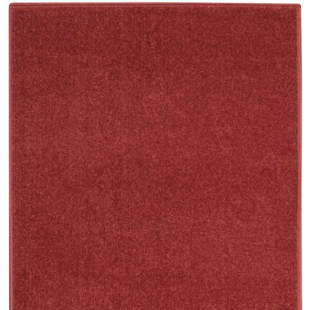2' X 10' Brick Red Non Skid Indoor Outdoor Runner Rug - Homeroots - Flyclothing LLC