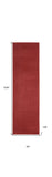2' X 10' Brick Red Non Skid Indoor Outdoor Runner Rug - Homeroots - Flyclothing LLC