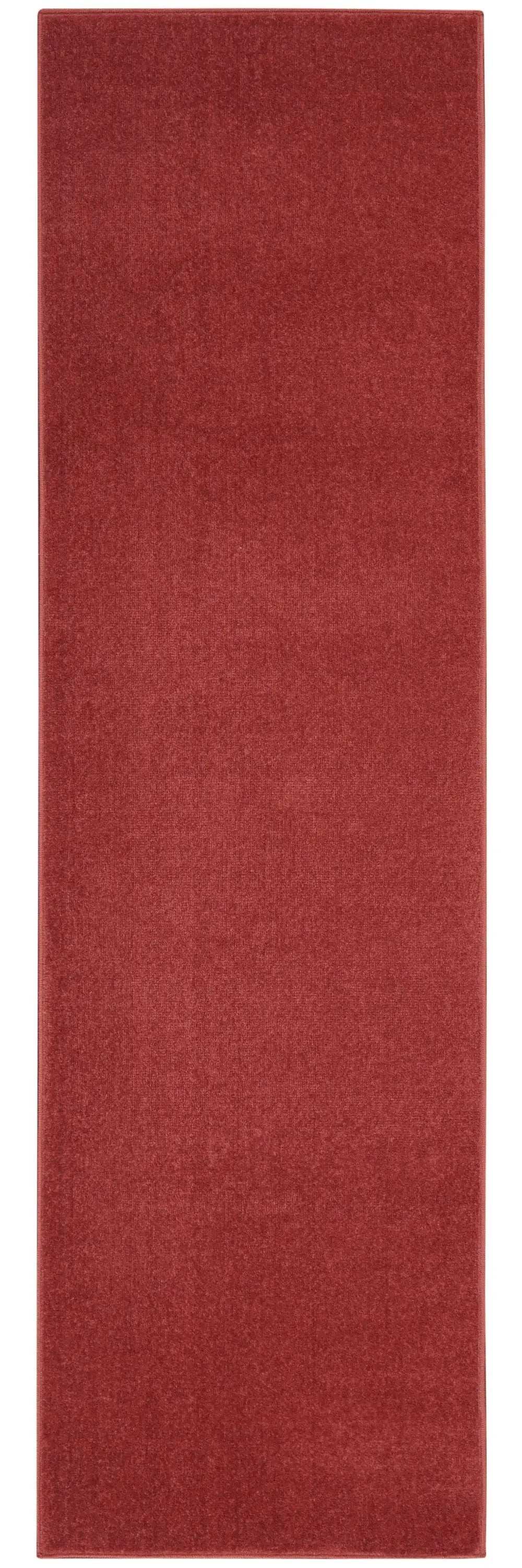 2' X 10' Brick Red Non Skid Indoor Outdoor Runner Rug - Homeroots - Flyclothing LLC