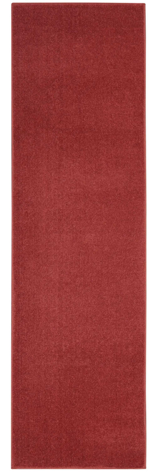 2' X 10' Brick Red Non Skid Indoor Outdoor Runner Rug - Homeroots - Flyclothing LLC
