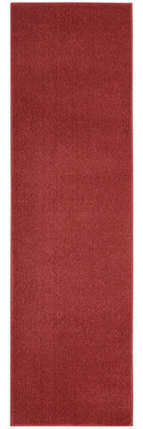 2' X 8' Brick Red Non Skid Indoor Outdoor Runner Rug - Homeroots - Flyclothing LLC