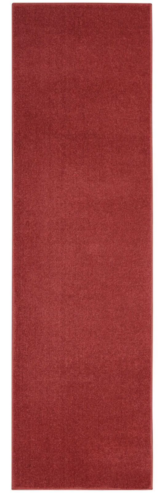 2' X 8' Brick Red Non Skid Indoor Outdoor Runner Rug - Homeroots - Flyclothing LLC