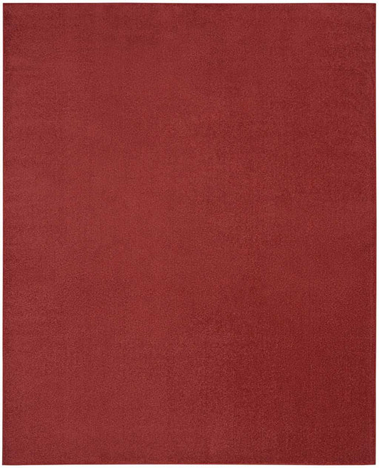 7' X 10' Brick Red Stain Resistant Indoor Outdoor Area Rug - Homeroots - Flyclothing LLC