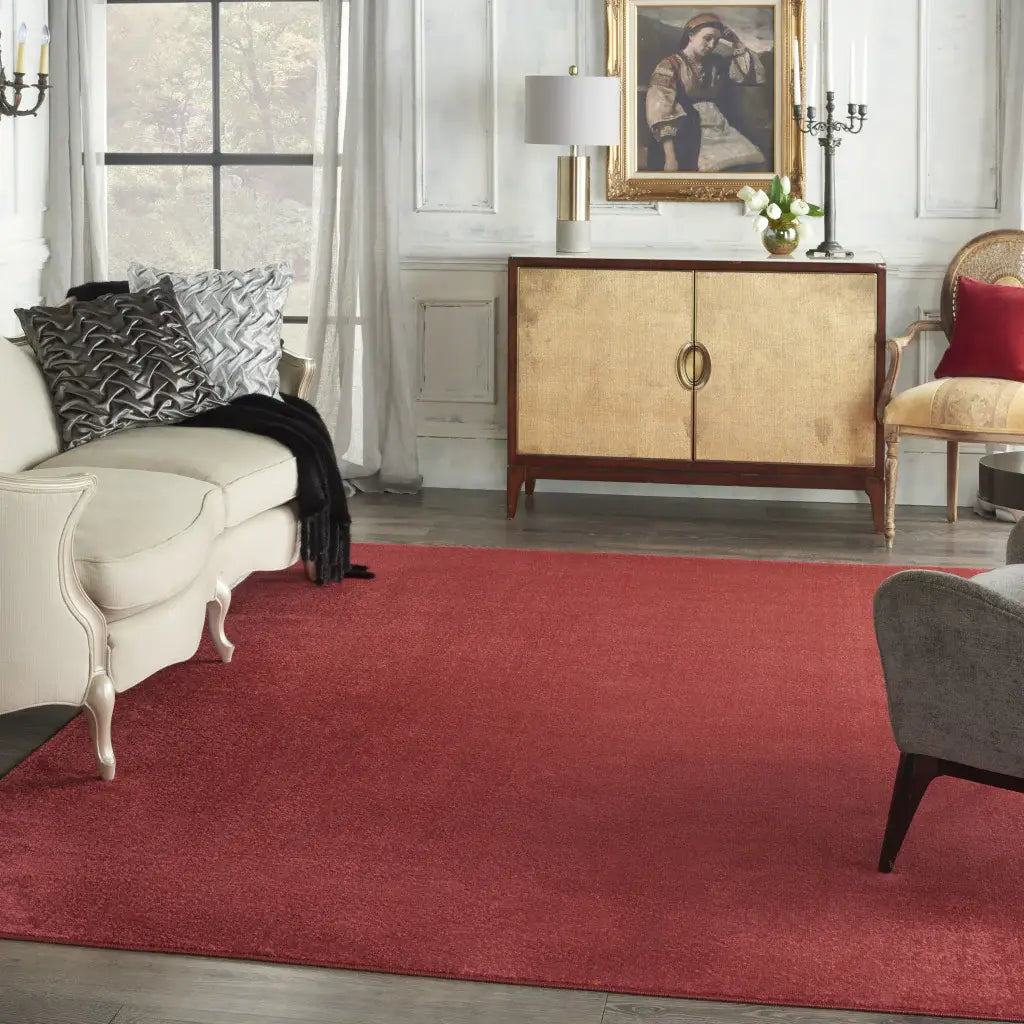 7' X 10' Brick Red Stain Resistant Indoor Outdoor Area Rug - Homeroots - Flyclothing LLC