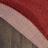 8' X 8' Brick Red Round Non Skid Indoor Outdoor Area Rug - Homeroots - Flyclothing LLC