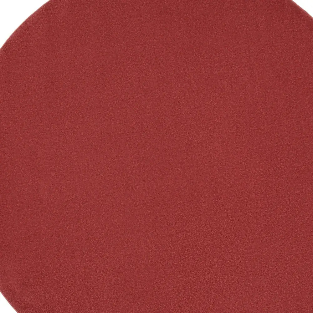 8' X 8' Brick Red Round Non Skid Indoor Outdoor Area Rug - Homeroots - Flyclothing LLC