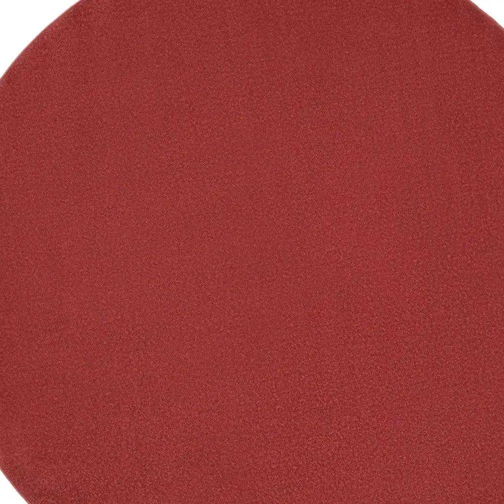 8' X 8' Brick Red Round Non Skid Indoor Outdoor Area Rug - Homeroots - Flyclothing LLC