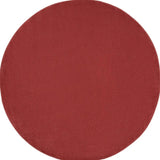8' X 8' Brick Red Round Non Skid Indoor Outdoor Area Rug - Homeroots