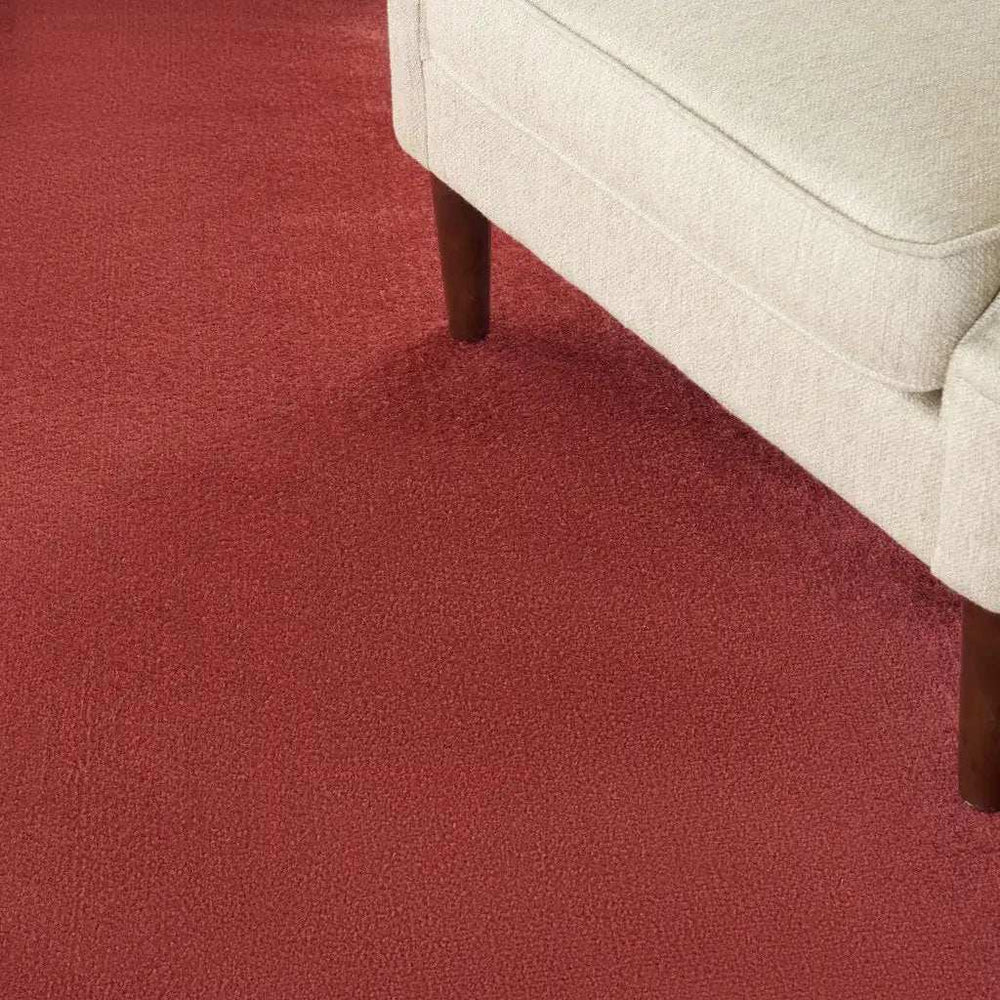 8' X 8' Brick Red Round Non Skid Indoor Outdoor Area Rug - Homeroots - Flyclothing LLC