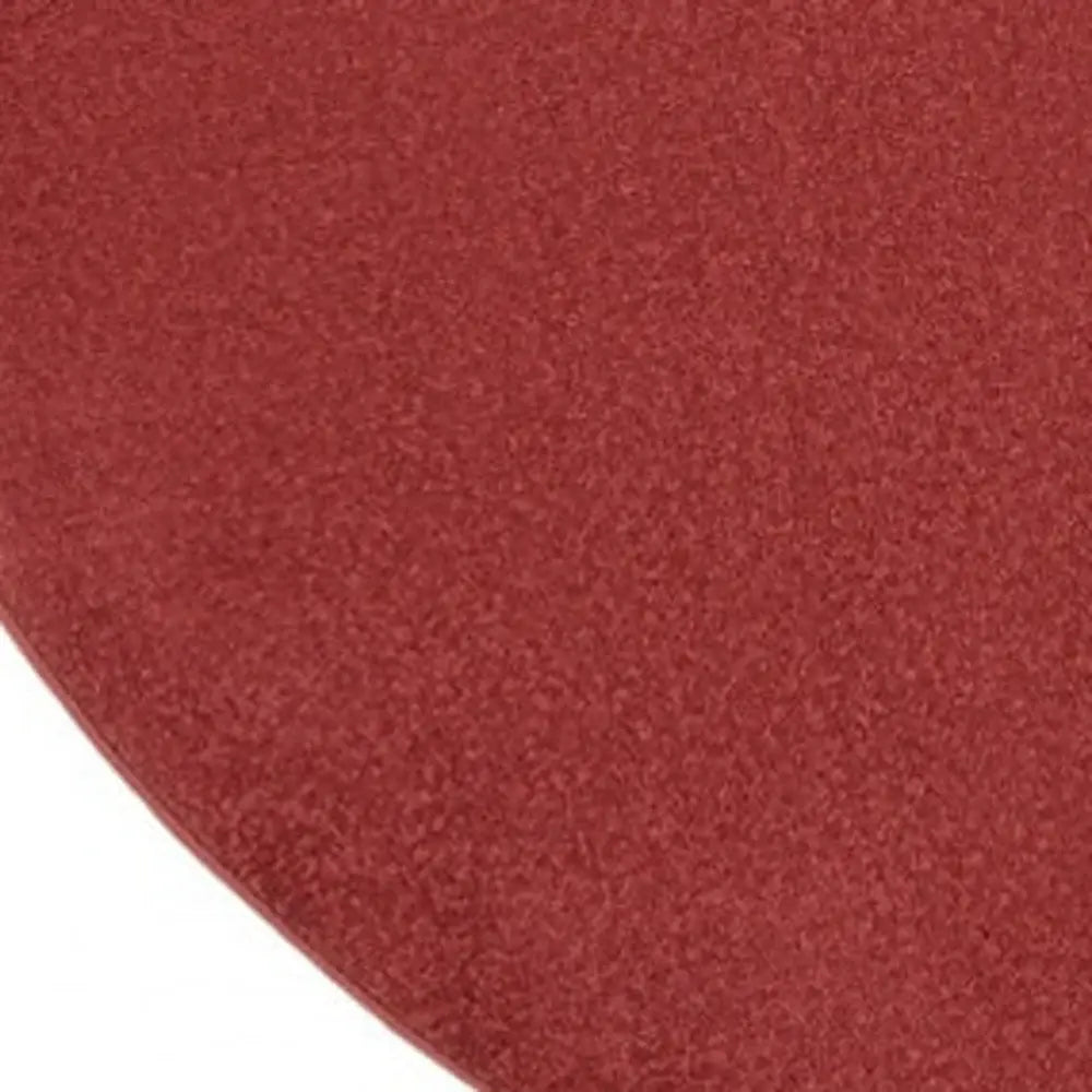 8' X 8' Brick Red Round Non Skid Indoor Outdoor Area Rug - Homeroots - Flyclothing LLC