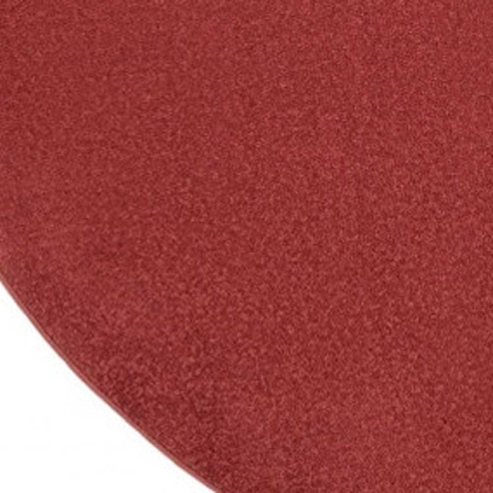 8' X 8' Brick Red Round Non Skid Indoor Outdoor Area Rug - Homeroots - Flyclothing LLC